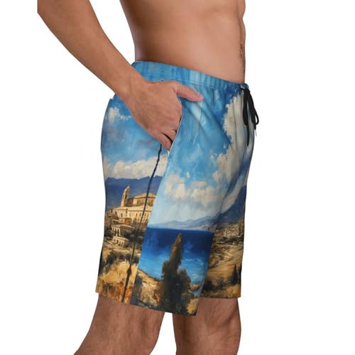 Palm Tree Tropical Print Mens Swim Trunks Swim Shorts Swimsuits with Pockets Beach Shorts for Men Quick Dry3