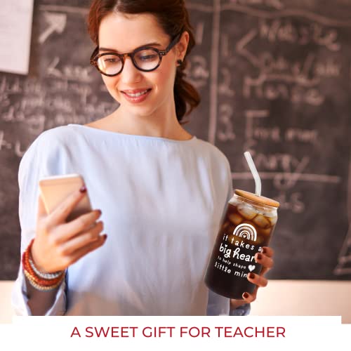 Teacher Gifts For Women - Gifts For Teachers Women - Teacher Appreciation Gifts - Teacher Birthday Gifts - Funny Gift For Teacher, Teacher Gift Ideas, Back To School Gift - 16Oz Teacher Can Glass #TOP3