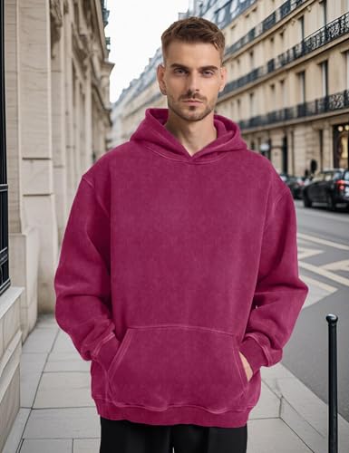 Image of Hatant Oversized Hoodie Sweatshirts for Men Couples Heavyweight Hoodies Pullover Vintage Mens Acid Wash Sweaters Clothes 2026