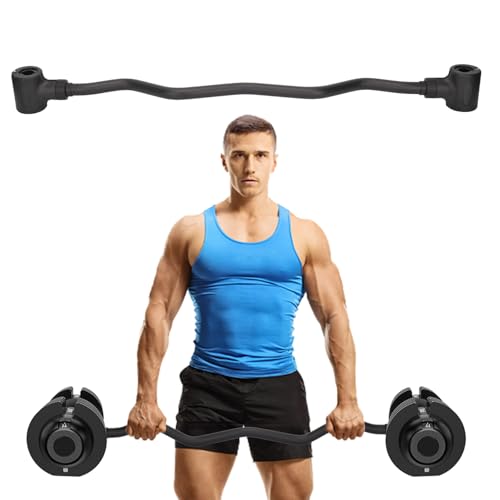 tonchean Dumbbell Converter Bar 102cm Length, Dumbbell to Barbell Converter Up to 80kg Weight Capacity