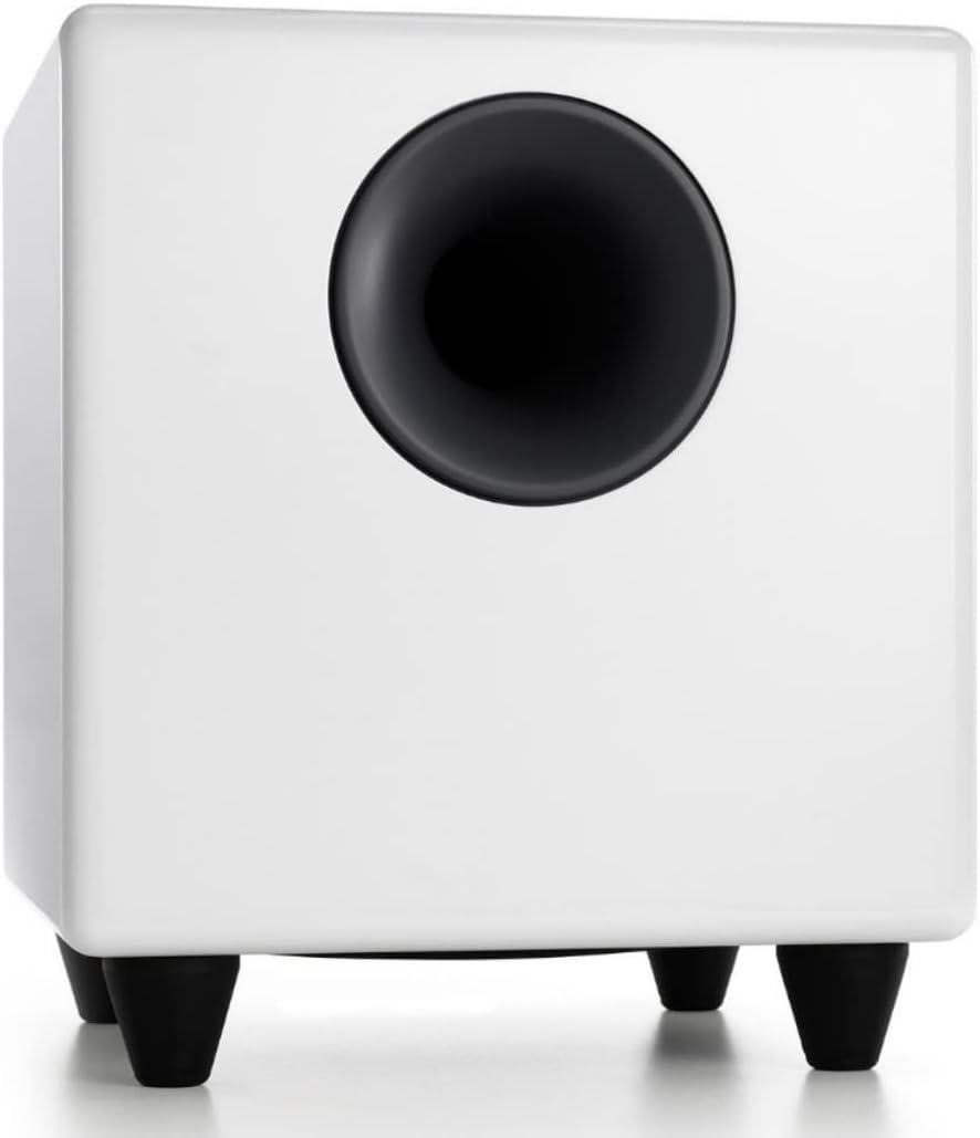 S8 250W Powered Subwoofer, Built-in Amplifier (White)