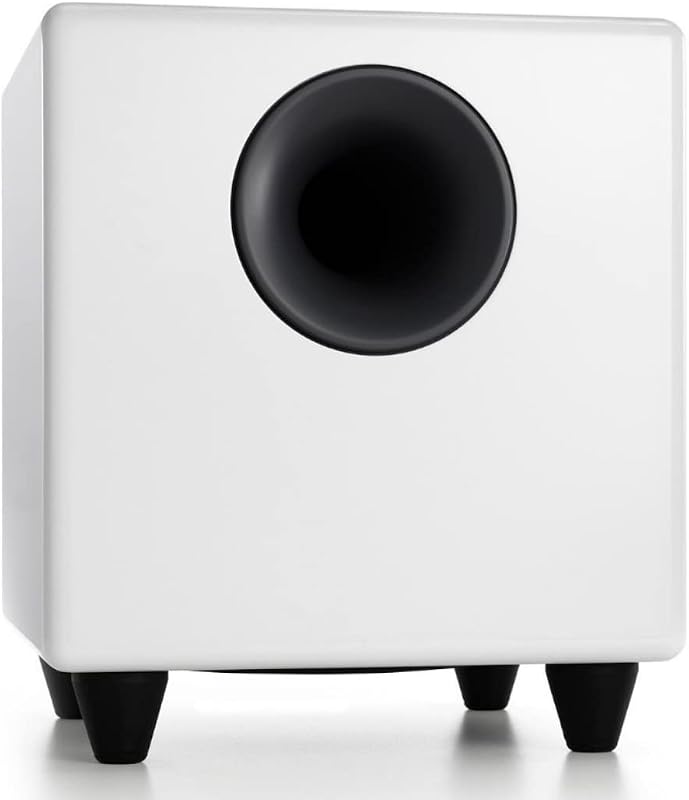 Subwoofer autoamplificado Audioengine S8 - parlante de graves de 8 pulgadas con conexión inalámbrica de 250 W | para cine en casa, música y juegos - Blanco