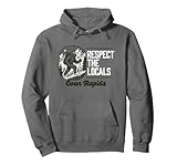 Coon Rapids Repsect the Locals Hiking Bigfoot Sasquatch Pullover Hoodie