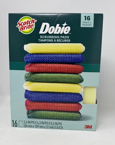 Image of Scotch-Brite Dobie Scrubbing Pads - Pack of 16 Powerful, Non-Scratch Cleaning for Every Surface