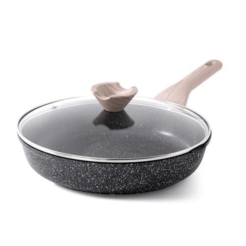 Kordisen Antihaft Bratpfanne mit Deckel, 32 cm Granit Beschichtung Pfanne Induktion, Gesund und Ungiftig, PFOA-frei