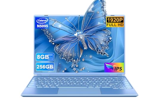Image of Laptop 14 Inch Celeron N5095 Up to 2.9Ghz, Win 11 Laptop with 8+256GB SSD Extension 1TB, Notebook Support 5G WiFi丨Bluetooth 4.2丨Cooling Fan丨1920*1200丨Mouse and Keyboard Protector-Blue