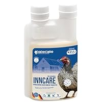 Prävention von inneren Parasiten 250ml - Hühner, Geflügel und exotisches Geflügel - Vorbeugung und Behandlung von Verdauungsproblemen - Natürliche Formel - Knoblauch- und Oreganoextrakt - Inncare