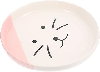 BCOATH Tigela De Cerâmica Para Gatos Prato Raso Para Gatos Tigela Rasa Para Gatos Comedouro Para Gatos Reutilizável Prato Para Gatos Adorável Prato Para Cães Gatos Tigela De Comida De