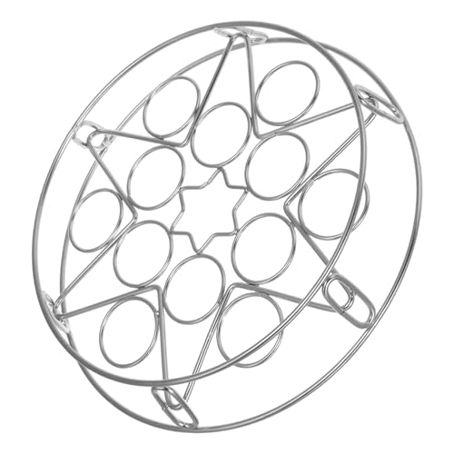 VERDANVERSE ステンレス製蒸蛋架 高脚設計で重ね可能なラウンド型蒸しトレイ 圧力鍋対応 キッチン用多用途フードスチーマー 蒸し餃子や野菜も