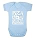Ibiza Mode aktiviert Kurzarm Baby Weste Body Strampler | Flox Creative Gr. 6-12 Monate, hellblau