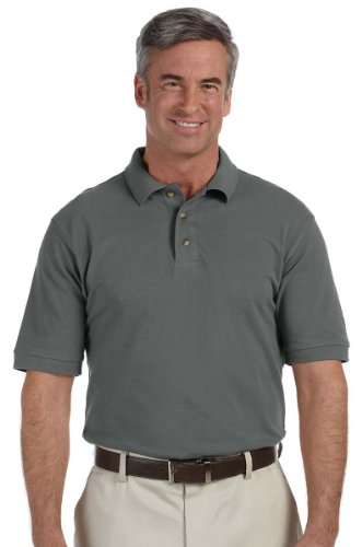 Polo en coton piqué Harriton homme anti-déformation et respirant