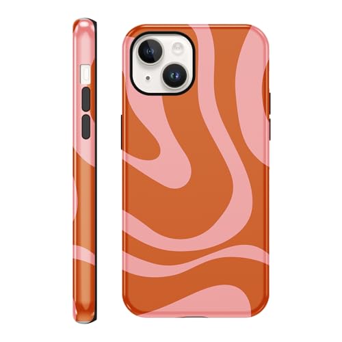 Knrlqim Funda para iPhone 13 / iPhone 14 6,1', Carcasa con Aesthetic Dibujos Mujer Niñas Cover, Suave Silicona TPU Bumper Case Antichoque Resistente Arañazos Protectora Cover, Dibujos 5