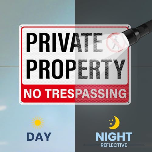 Panneau Private Property No Trespassing plaque rigide resistante