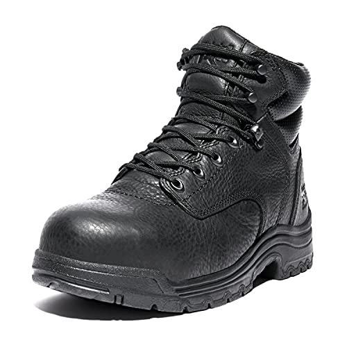 Timberland PRO mens Timberland Pro Men's Titan 6" Safety Toe Industrial Work Boot, Black, 9.5 US