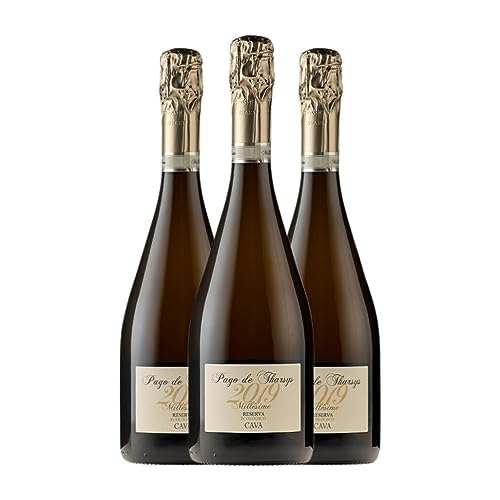 Pago de Tharsys Chardonnay Brut Cava Reserva 75 cl Espumoso blanco (Caja de 3 Botellas de 75 cl)