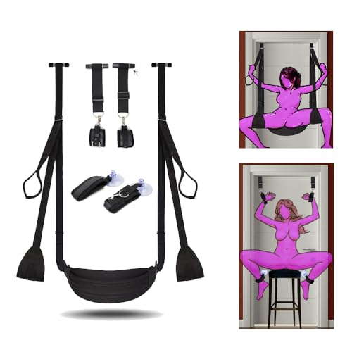 Echoria Sexy Furniture Door Swing for Couples Sweater Adult Sex Toys Hanging Swing Straps Adult Toys Couples Large Extra Wide Plush Padded Leather Material Holds up to 300 lbs.
