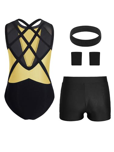 Ensemble danse fille short et haut extensible de gym