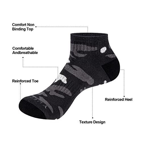 Men's Ankle Gym Tennis Running Athletic Socks For Men, Moisture Wicking Casual Everyday Cushioned Quarter Socks2