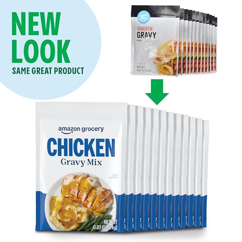Amazon Grocery, Chicken Gravy Mix, 0.87 Oz, 12 Ct (Previously Happy Belly, Packaging May Vary)