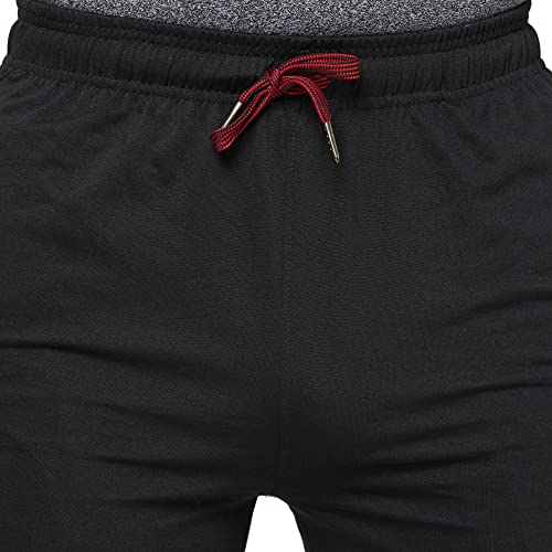Image of sporto Anthra Melange Modern Slim Fit Track Pants for Men with Zippered Pockets