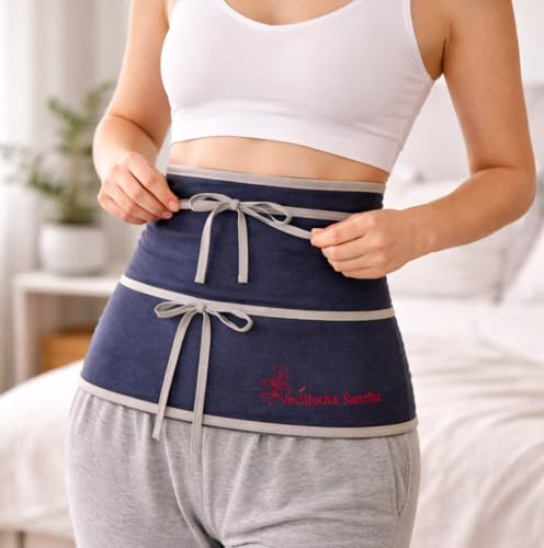 Image of Hot & Cold Patti Therapy Wrap | Ayurvedic Cooling & Heating Strip for Waist, Thighs & Hips | Double Layer Cotton Belt for Abdominal Support, Muscle Relaxation & Wellness Care (Set of 2)