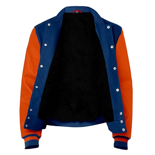 Image of Baseball Wool Letterman Varsity Faux Leather Sleeve For Men | Wool Varsity Bomber Jacket
