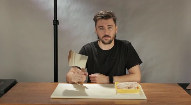 LA TIM'S Meat Cleaver Knife, 2 lb Heavy Duty Cleaver with Hand Forged High Carbon Steel, Butcher Knife for Chopping Bones, Solid Wood Handle