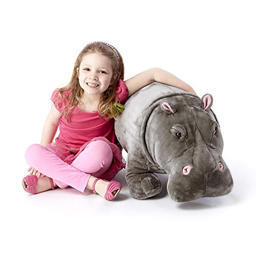 Melissa & Doug Giant Hippopotamus - Lifelike Stuffed Animal (over 2 feet long)