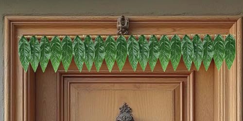 Daedal Crafters Mango Leaf Flower Toran for Main Door Entrance, R...
