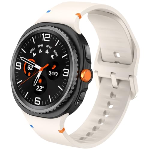 DEALELE Pasek kompatybilny z zegarkiem Samsung Galaxy Watch 8 40 mm / 44 mm / 8 Classic 46 mm, miękki, oddychający, sportowy, silikonowy pasek zastępczy dla kobiet i mężczyzn, S/M -20mm wide, Stal