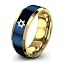 13 - Yellow Gold Blue Tungsten