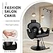 MIMWOW Salon Chair, Reclining Salon Chair for Hair Stylist, Barber Chair with Heavy Duty Hydraulic Pump, Hair Chairs Tattoo Braiding Beauty Spa Equipment, All Cool Black