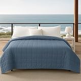 HomeSmart Cooling Weighted Blanket King Size 50 lbs, Designed with Hi-Tek Stay Cool Fabric, Machine Washable, Also Fits California King Beds, Very Heavy