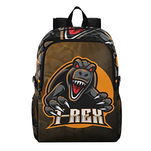 Sac à dos dinosaure monstre noir léger et pliable pour garçons et filles