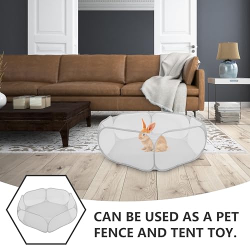 Enclos pliable hexagonal pour petits animaux en polyester respirant