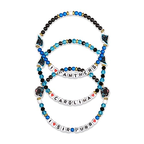 FOCO Carolina Panthers NFL 3 Pack Team Friendship Bracelet
