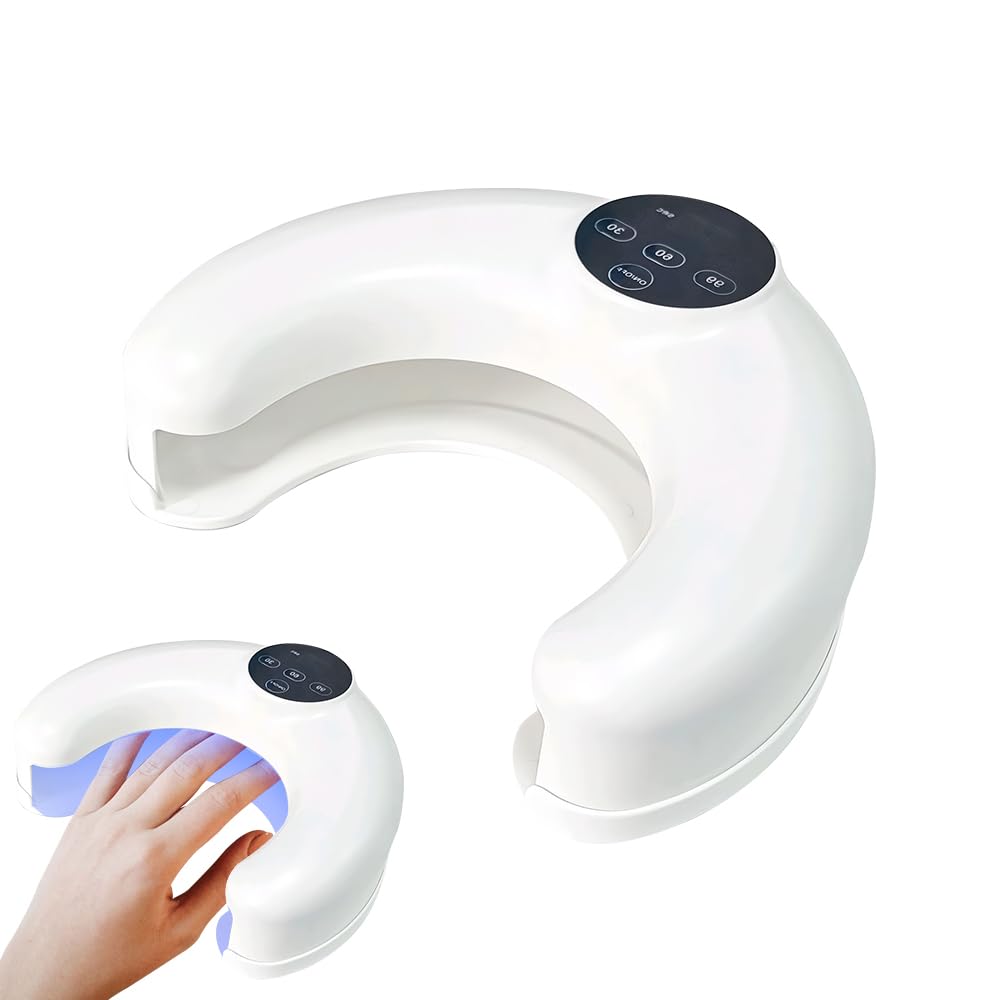 SGZIOO Lampara Uñas Semipermanentes Recargable por USB, Lampara UV Led Uñas con Batería de 1500 mAh, Uñas Semipermanentes con Pantalla LCD y Sensor Inteligente, Lampara LED Uñas Semipermanentes