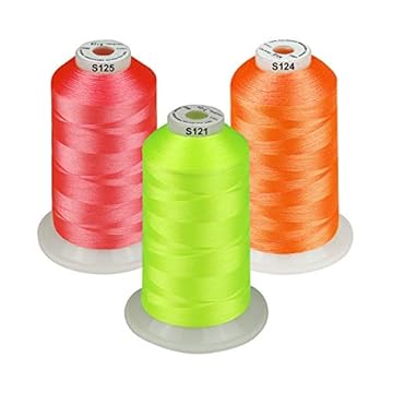 neon embroidery spools varieties
