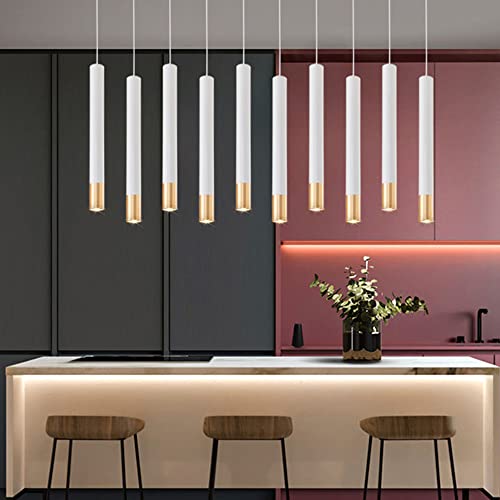 Lampe à Suspension Cylindrique Light Kitchen Îlot Plafond Long Tube Led