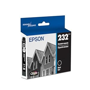EPSON 232 Claria Ink Cartucho negro de capacidad estándar (T232120-S) funciona con WorkForce WF-2930, WF-2950, Expression XP-4200, XP-4205