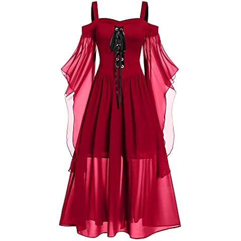 RLEHJN Women's Retro Gothic Maxi Dress Cover