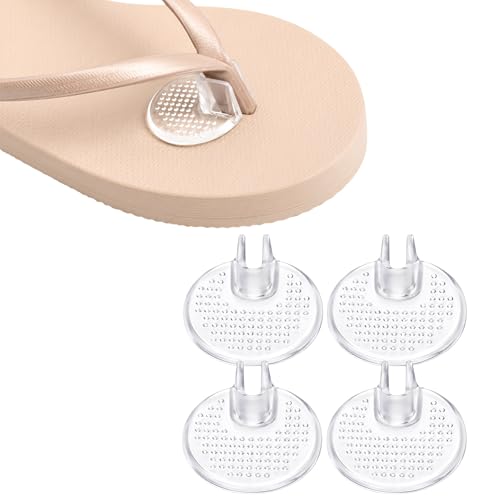Thong Sandal Toe Protectors 4 Pcs Clear Flip Flop Toe Protector Anti-Pain and Non-Slip Silicone Sandal Toe Cushion Suitable for Daily Life