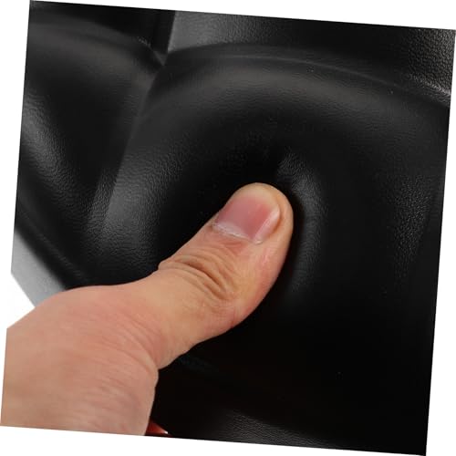 Coussin de siège rond en PU Amosfun avec mousse confortable noir