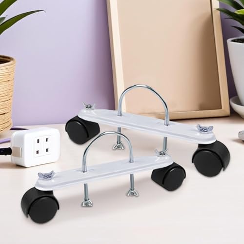 Soporte eléctrico para calentador de aceite con ruedas giratorias de 360°, soporte de radiador para el hogar, taller, apartamento pequeño y cuarto de servicio, ruedas de fácil reemplazo