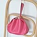Women's Clutch Soft Vegan Leather Hobo Top Handle Bag Small Tote Purse (Hot Pink)