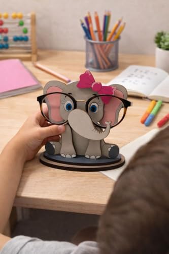 Image of PANAH Cute small Elephant Spectacles Holder | Cute Cartoon Spectacles & Sunglasses Stand | Desk Organizer & Home Decor