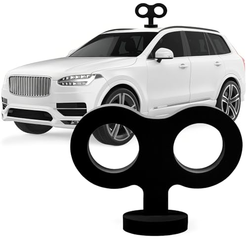 Image of 3D Car Wind Up Key, Cute Clockwork Wind Up Key for Back of Car Roof Decoration (Black)
