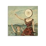 JKF NVFI In The Aeroplane Over The Sea by Neutral Milk Hotel Canvas Poster Wall Decorative Art Painting Living Room Bedroom Decoration Gift Unframe-style12x12inch(30x30cm)