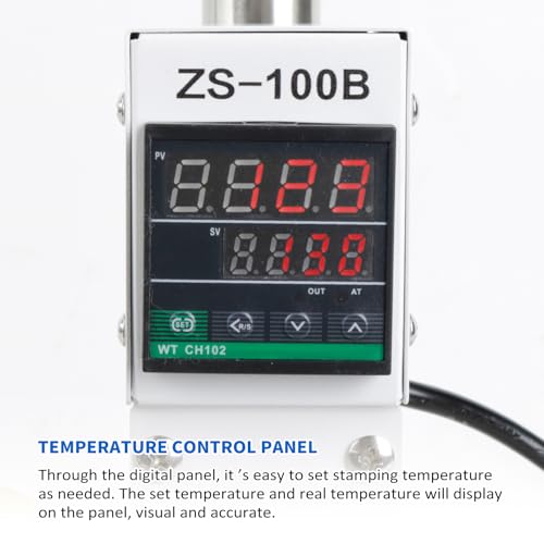 ZONEPACK ZS-100B Dual Use Hot Foil Stamping Machine Manual Bronzing Machine Pencils Leather Embossing Machine