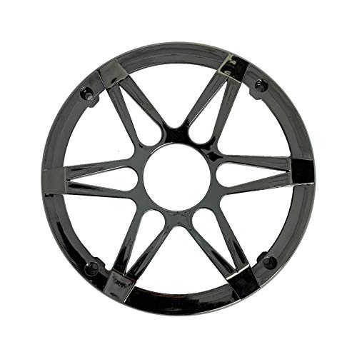 2 Pairs (Qty 4) Of Enrock Marine 6.5" 120W Waterproof 2-Way Coaxial Speakers With Multicolor Led Lighting - Bundle Combo With Chrome/Charcoal Grilles, Led Remote Control, 50Ft 16-Gauge Speaker Wire #TOP2